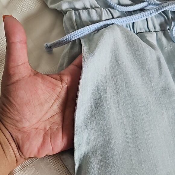 Women's Jumpsuit With Low V-Back Medium Light Blue Washed - Picture 16 of 16